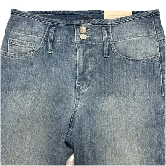 NYDJ Chloe Capri Jeans Hollywood Waistband Thistle Falls Size 4 Cropped Denim - Picture 3 of 11